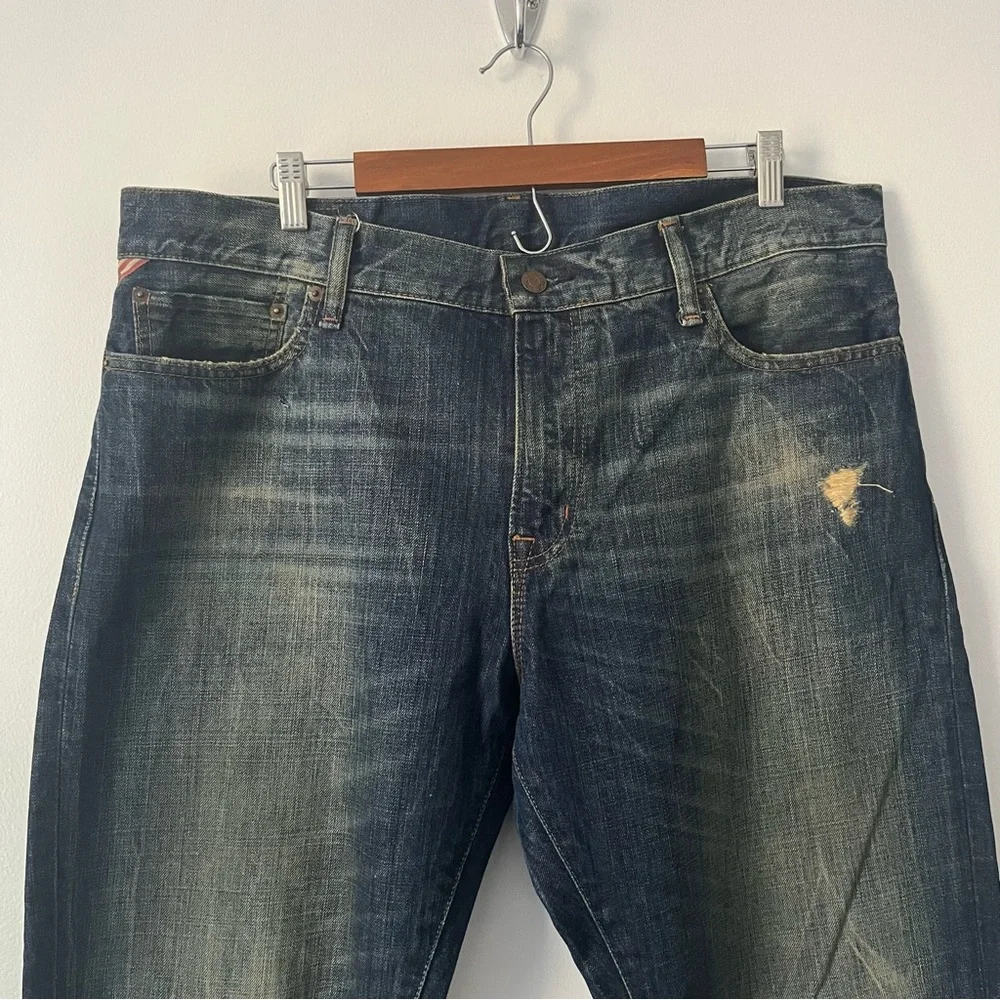 Denim Supply Ralph Lauren Straight Patina Blue Jeans Flag 36/32 Cowboy Western